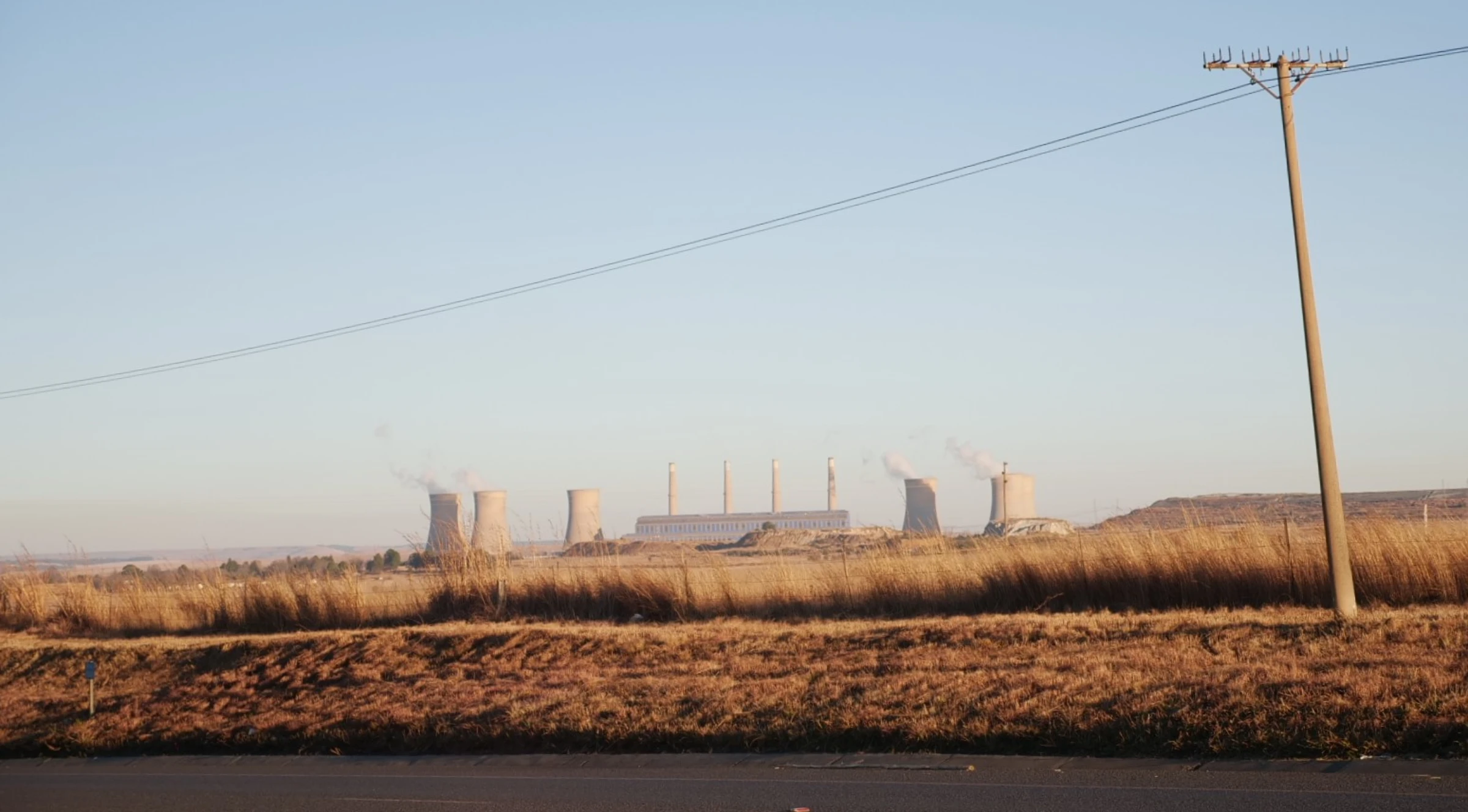 Camden coal power station, commissioned in 1967, is set to be decommissioned in 2023, Ermelo, South Africa, July 10, 2025. Thomson Reuters Foundation/Kim Harrisberg
