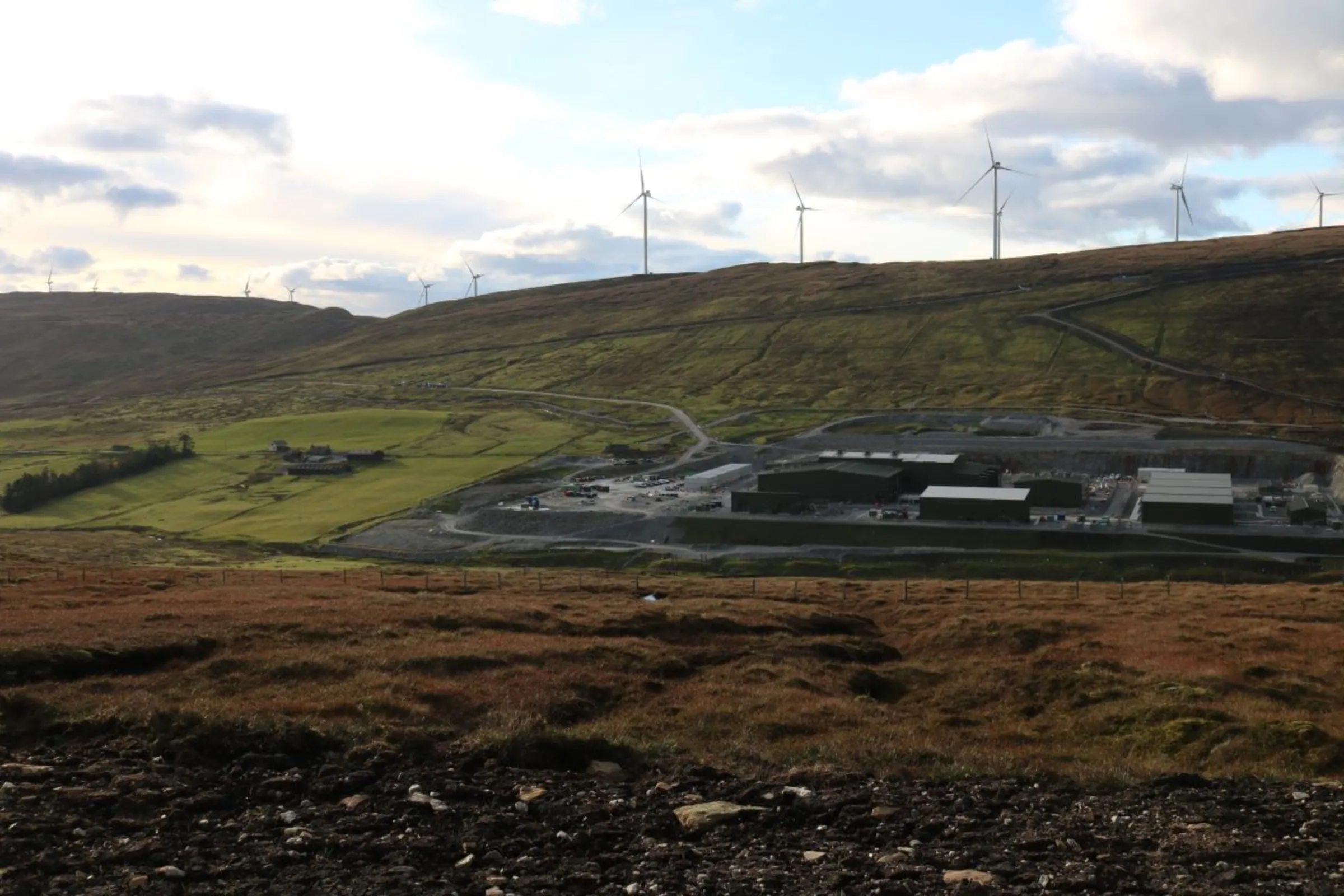 The supply point where an interconnector will send energy from Viking Energy wind farm across the United Kingdom, in Gremista, Shetland, Scotland, November 1, 2023. Thomson Reuters Foundation/Jack Graham